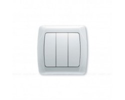 Выключатель VIKO тройной внутр. белый 1068