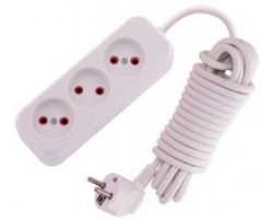 Удлинитель 3 гнезда, 5метра LILA б/з